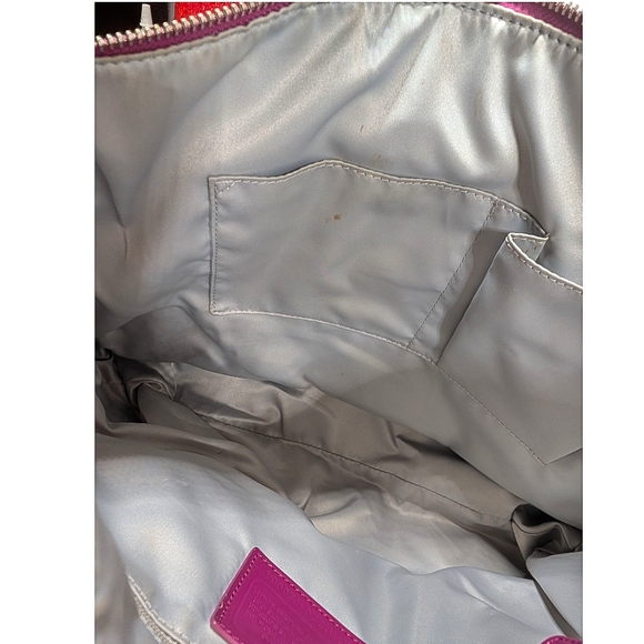Coach Pink Leather Tote Bag - Picture 9 of 12